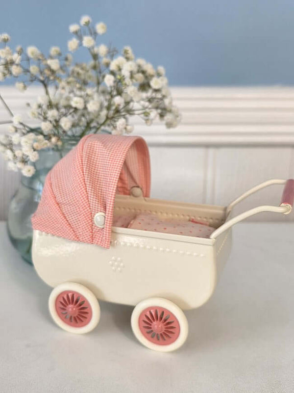 Maileg, Pram, Mouse - Coral