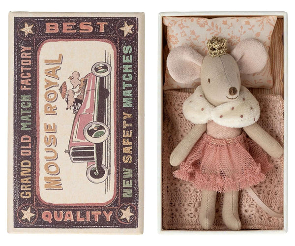 Maileg, Princess Mouse, Little Sister in Matchbox