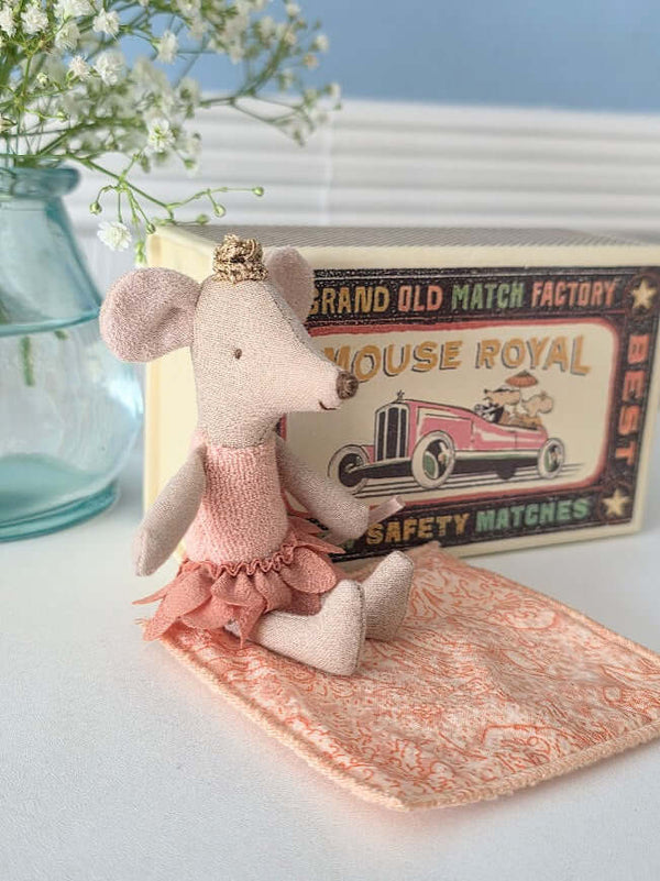 Maileg, Princess Mouse, Little Sister in Matchbox