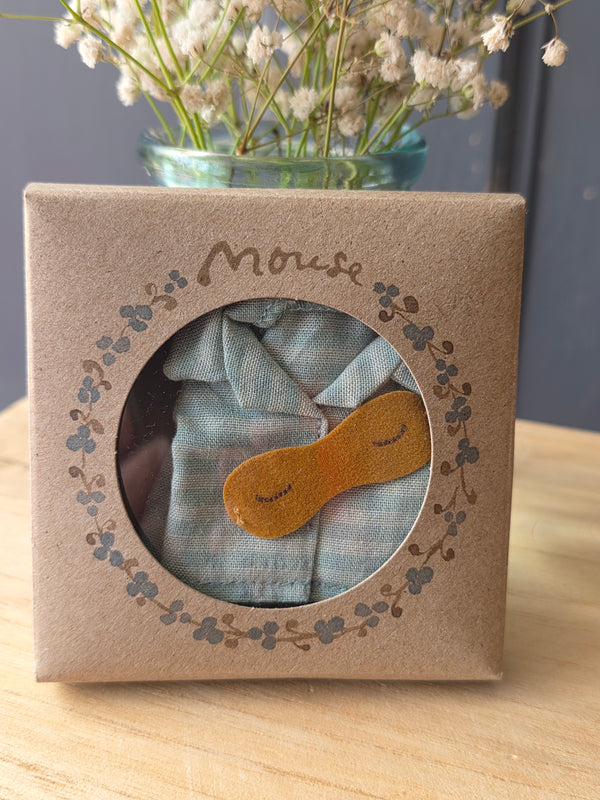 Maileg, Pyjamas, Dad Mouse - Mint/Sand