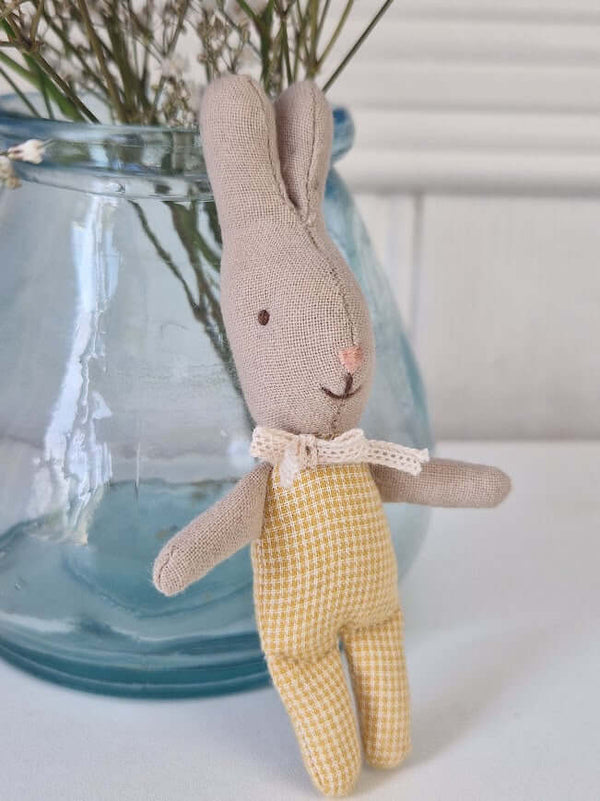 Maileg, Rabbit, My - Yellow Check