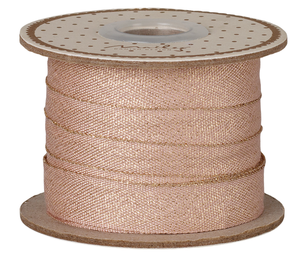 PRE-ORDER Maileg, Ribbon, Light Rose/Gold 10M **DUE OCT**