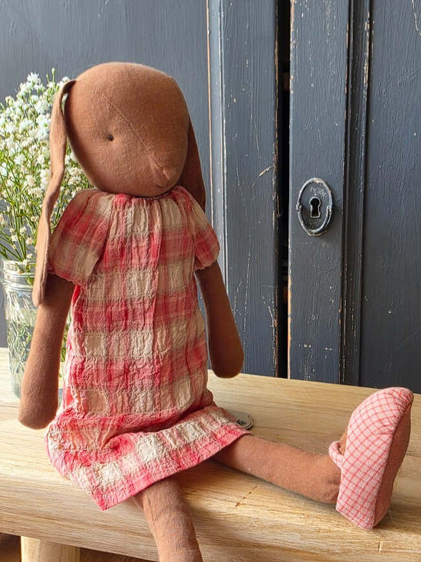 Maileg, Size 3 Bunny In Checked Dress