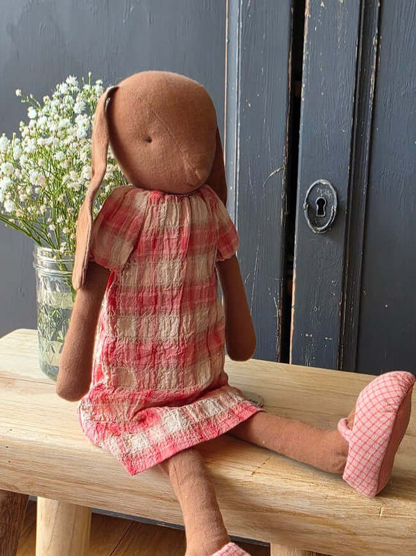 Maileg, Size 3 Bunny In Checked Dress