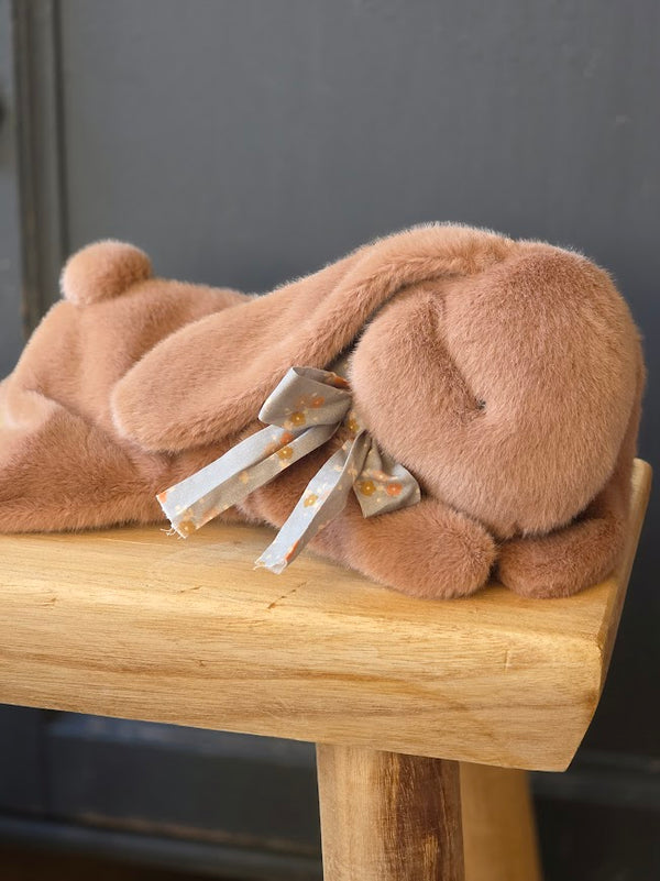 Maileg, Sleeping Bunny Plush, Small - Soft Brown