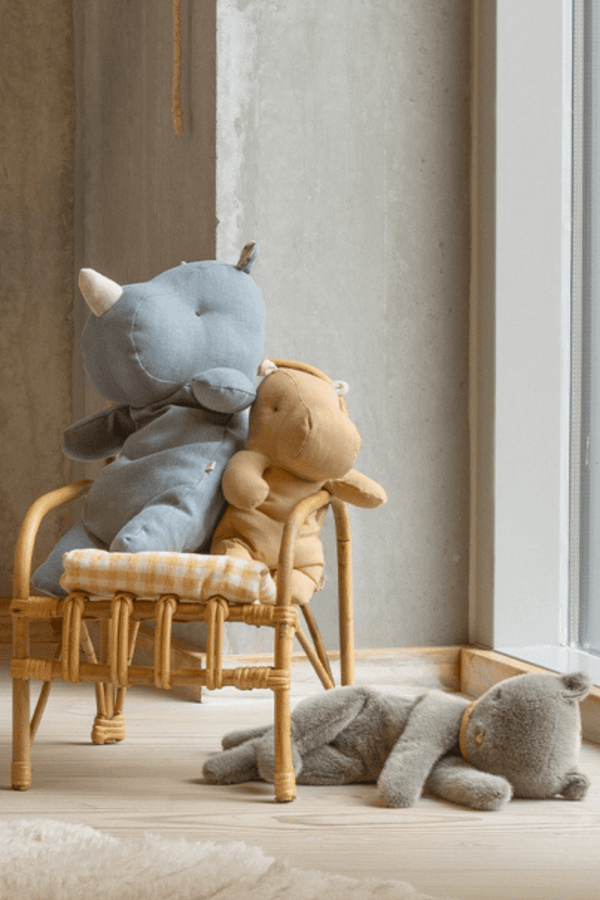 Maileg, Sleeping Kitten Plush, Medium - Grey