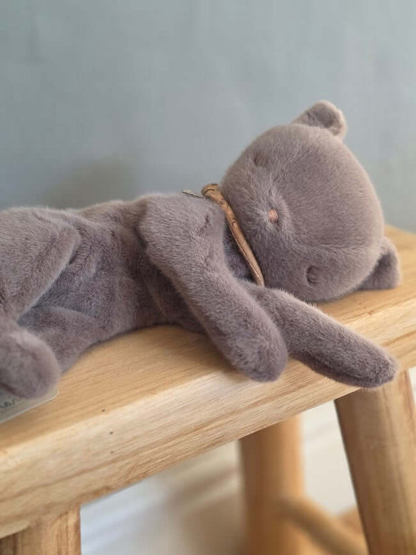 Maileg, Sleeping Kitten Plush, Medium - Grey