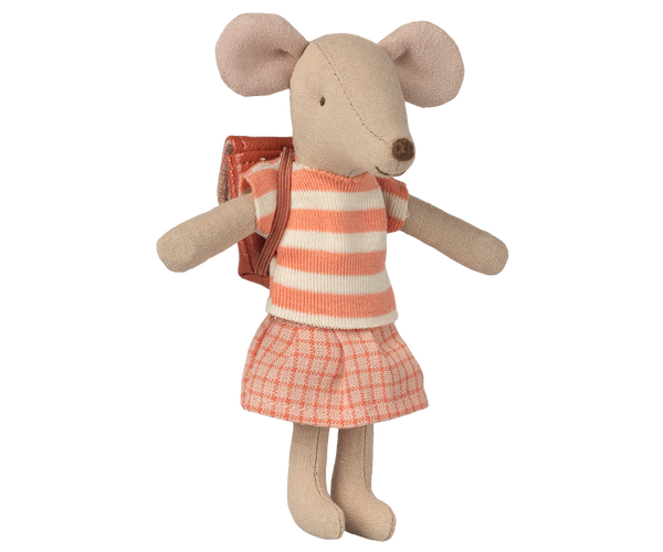 PRE-ORDER Maileg, Tricycle Mouse, Big Sister - Coral **Due May**