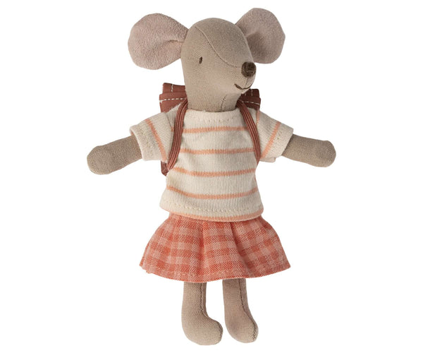 *Pre-Order* Maileg, Tricycle Mouse, Big Sister - Coral (Due June)