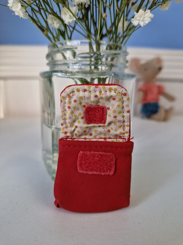 Maileg, Tricycle Mouse, Big Sister with Bag - Red