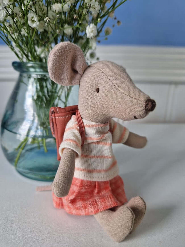 Maileg, Tricycle Mouse, Big Sister - Coral