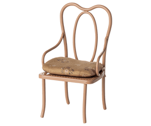 Maileg, Vintage Chair, Mini - Dark Powder with soft cushion for bunnies and rabbits size 1 and 2.