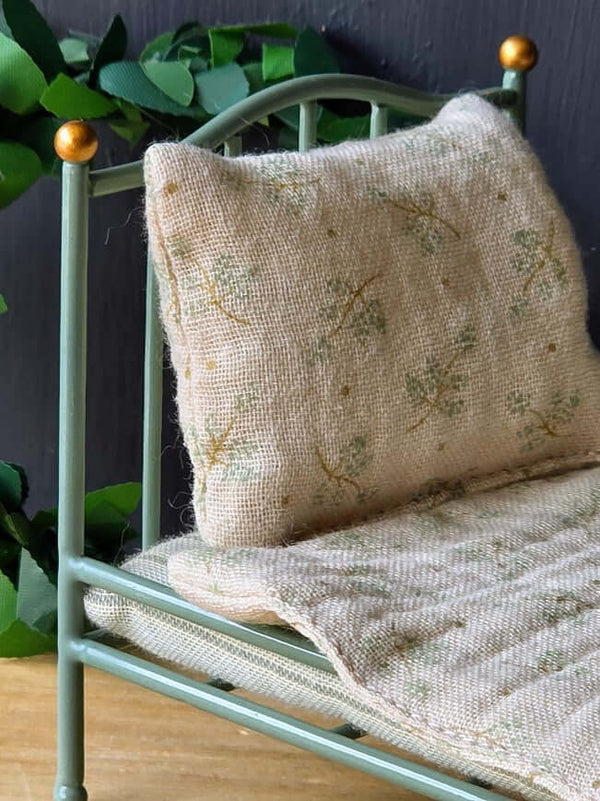 Maileg, Vintage Single Bed, Mouse - Mint