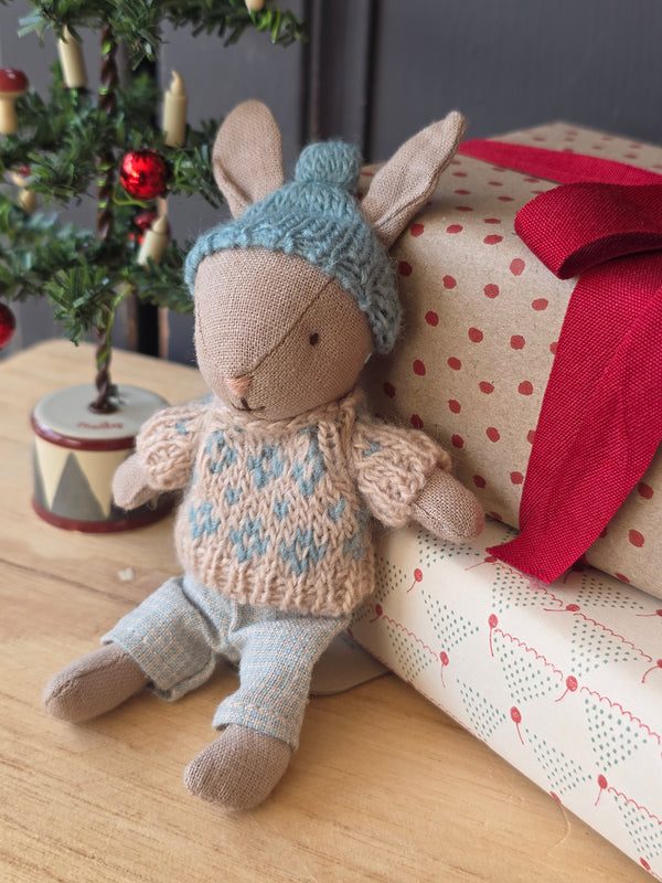 Maileg, Winter Rabbit, Micro - Sand Mint