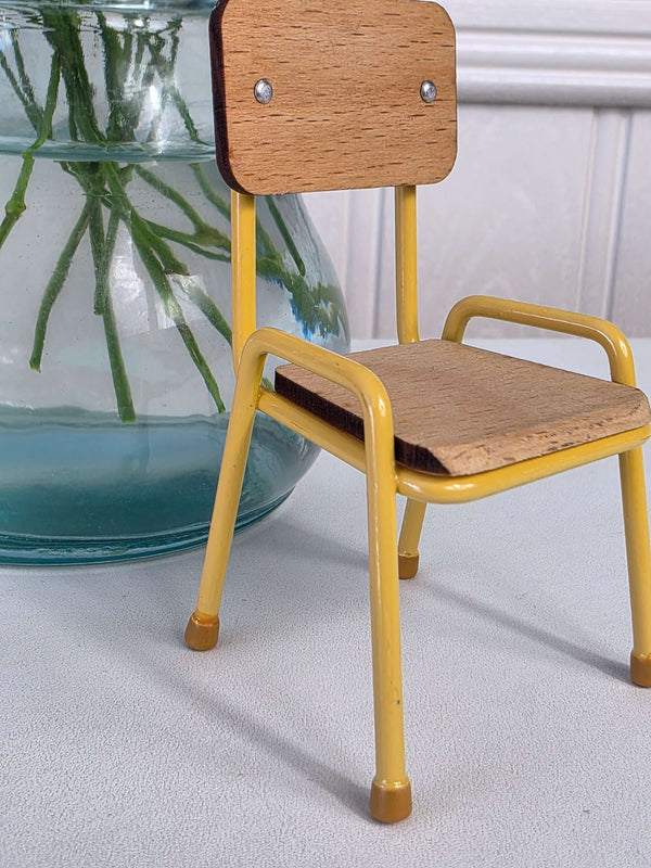 Maileg, Wooden Chair, Mouse - Yellow