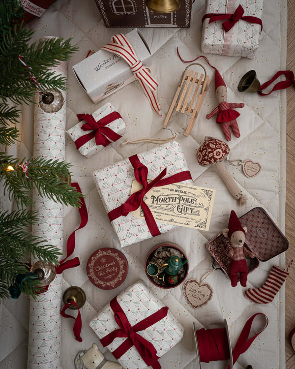 Maileg, Gift Wrap, Cherry - 10 m