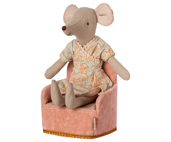 Maileg, Folding Chair, Mouse - Rose