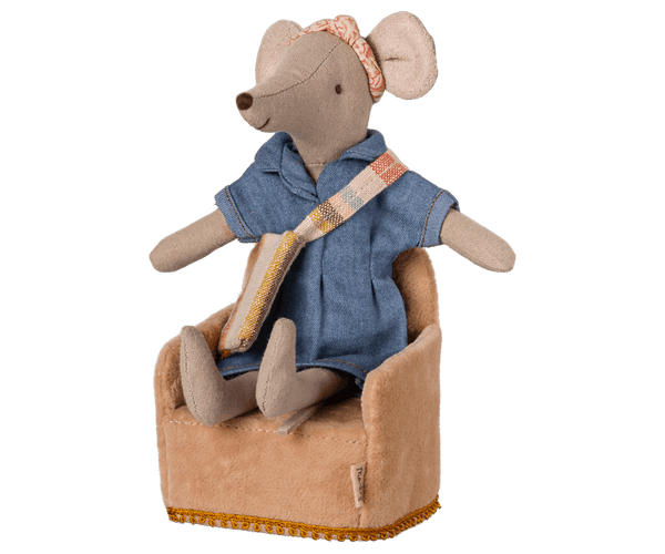 Maileg, Folding Chair, Mouse - Powder