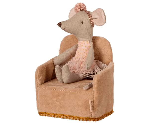 Maileg, Folding Chair, Mouse - Powder