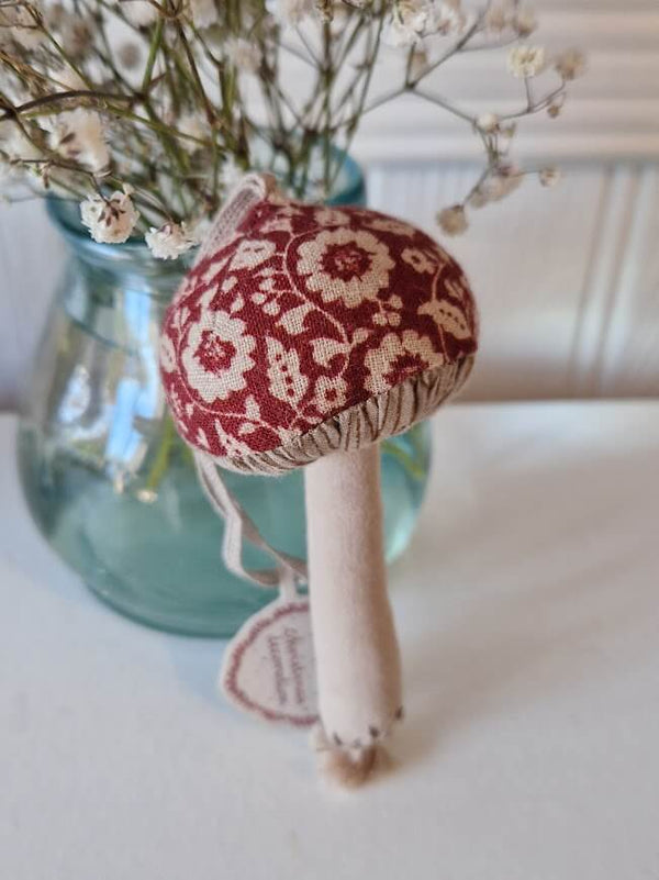 Maileg, Mushroom Ornament, Winter Flower - Red