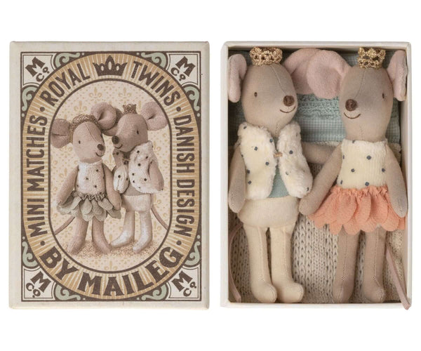 *PRE-ORDER* Maileg, Royal Twins Mice, Little Sister & Brother in Box (Due Dec)