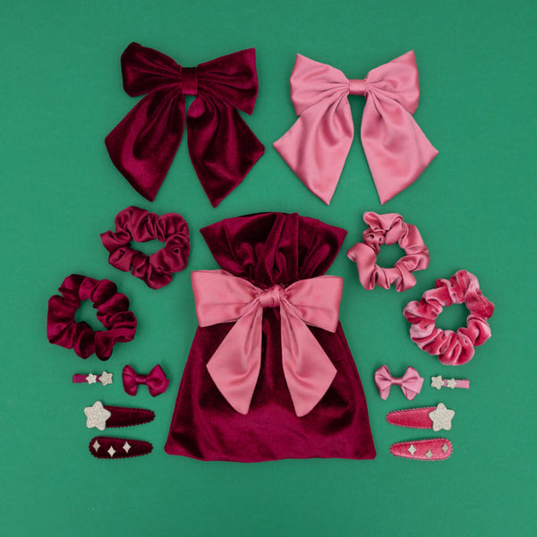 Mimi & Lula, Christmas Gifting Pouch - Burgundy