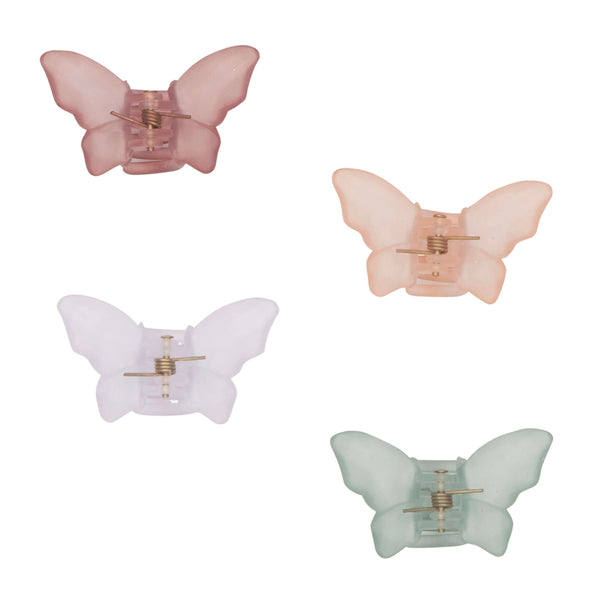 Mimi & Lula, Frosted Butterfly Bulldog Clips