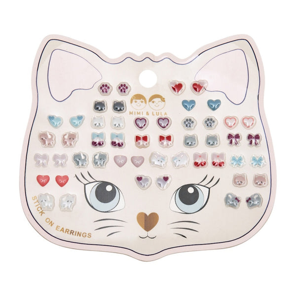 Mimi & Lula,  Kittybow Stick on Earrings