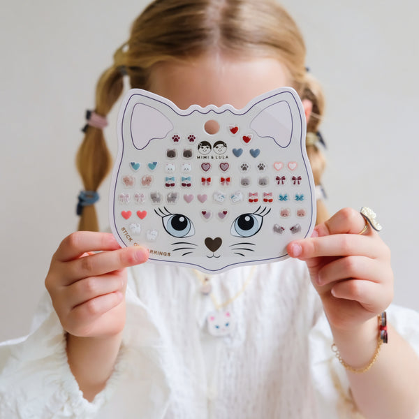 Mimi & Lula,  Kittybow Stick on Earrings
