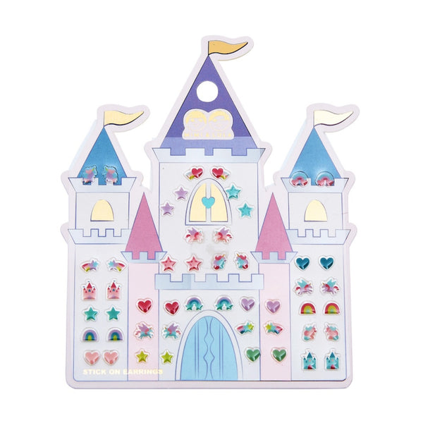 Mimi & Lula, Rainbow Castle Stick On Earrings