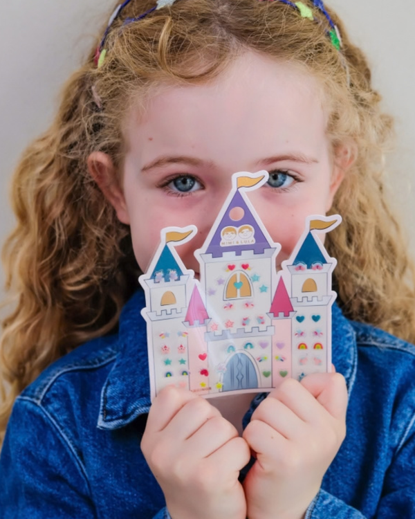 Mimi & Lula, Rainbow Castle Stick On Earrings