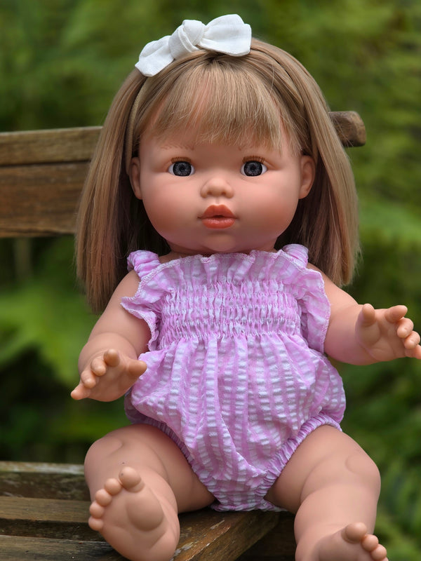 Agnes Smock Romper – Pink Gingham