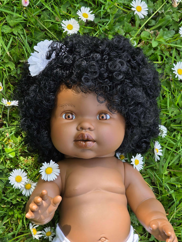 Mini Colettos, Sarah (African Girl with Brown Eyes & Curly Hair)