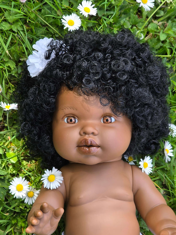 Mini Colettos, Sarah (African Girl with Brown Eyes & Curly Hair)