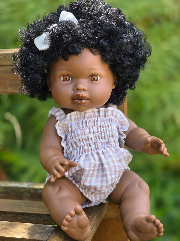 Mini Colettos, Sarah (African Girl with Brown Eyes & Curly Hair)
