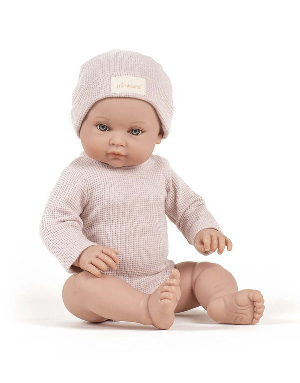 Minikane, Long-Sleeved bodysuit set and Honeycomb Hat (Petal)