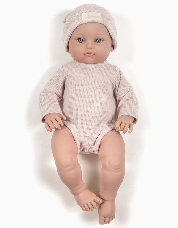 Minikane, Long-Sleeved bodysuit set and Honeycomb Hat (Petal)