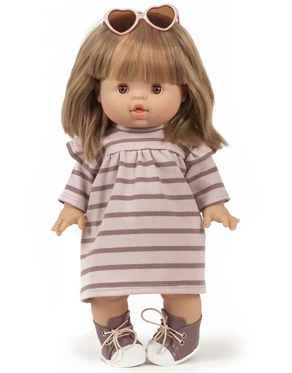 Minikane, Melody Jersey Dress in Orchid Pink Striped