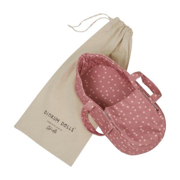 Olli Ella, Dinkum Dolls Carry Cot - Polka Dot