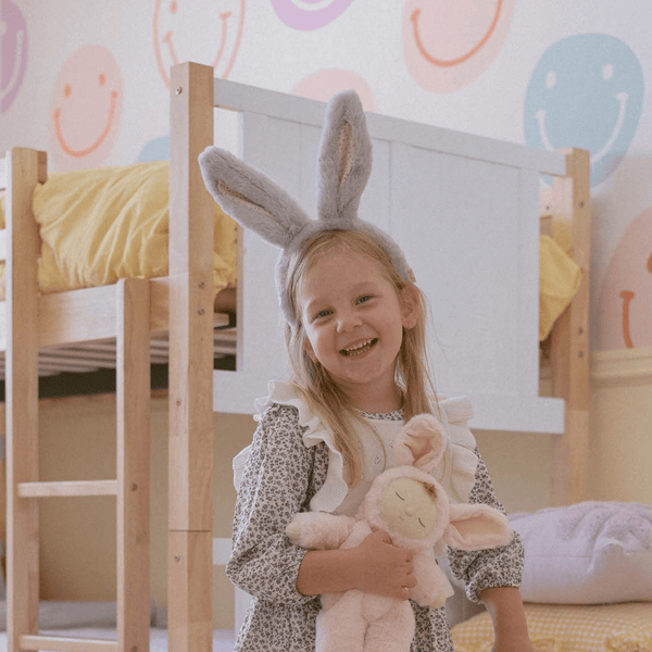 Olli Ella, Fluffle Bunny Ear Headband - Smoke