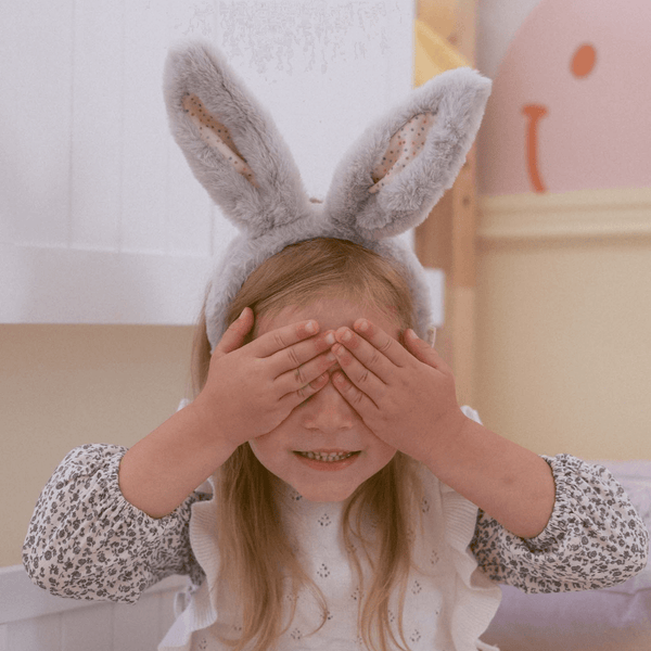 Olli Ella, Fluffle Bunny Ear Headband - Smoke
