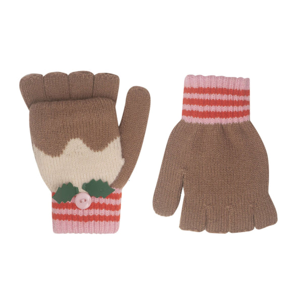 Rockahula Kids, Christmas Pudding Knitted Gloves 7-10 Years