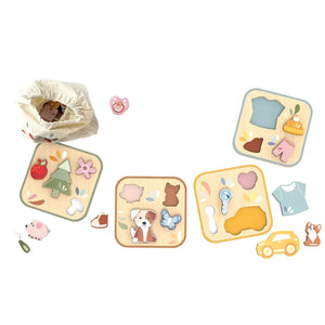 Speedy Monkey, Touch and Find Puzzle Game with colorful shapes for kids' fun and learning.