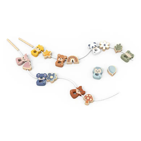 Colorful Speedy Monkey, Stringable Beads for lacing fun and fine motor skill development.