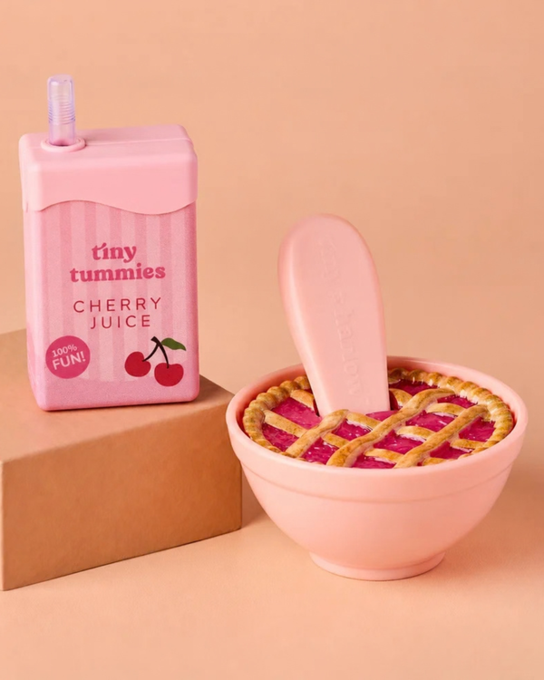 PRE-ORDER Tiny Harlow, Tiny Tummies Cherry Pie Bowl & Cherry Juice Box Set **DUE EARLY OCT**