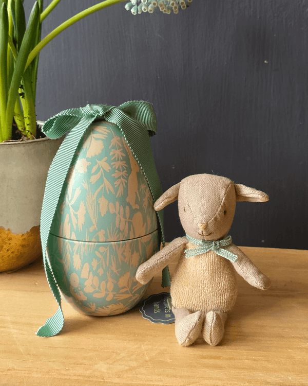 Maileg, Easter Egg with Micro Lamb, Small - Dusty mint