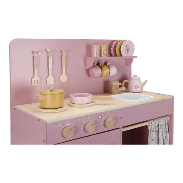 Little Dutch, Wooden Play Kitchen Pink FSC (Limited Edition)