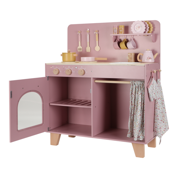 Little Dutch, Wooden Play Kitchen Pink FSC (Limited Edition)