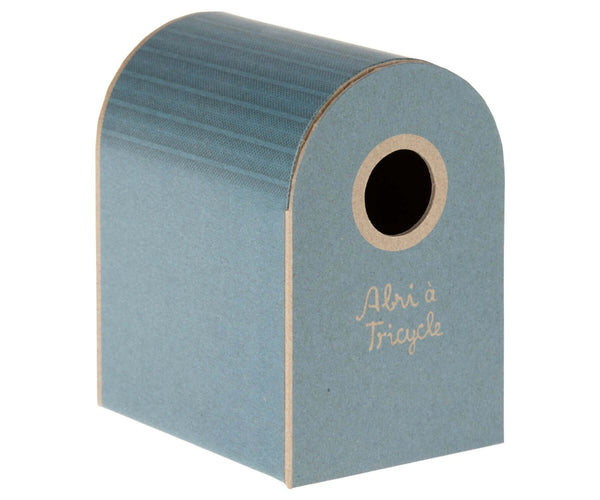 Maileg, Abri À Tricycle for Mouse - Petrol Blue