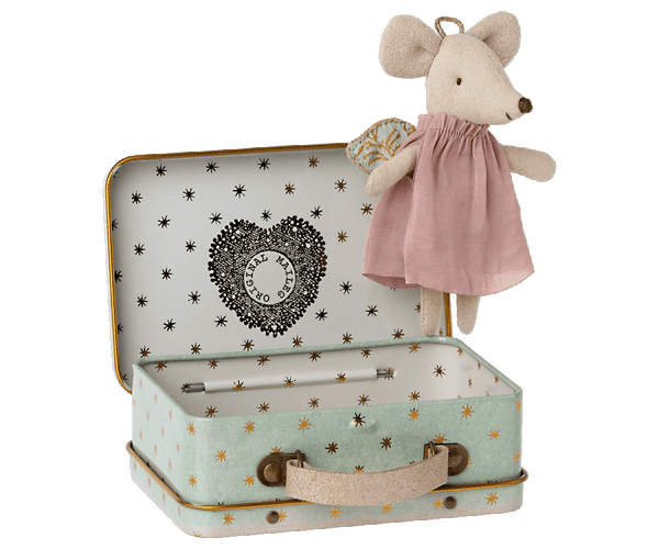 Maileg, Angel Mouse in Suitcase (Mouse of the Month)